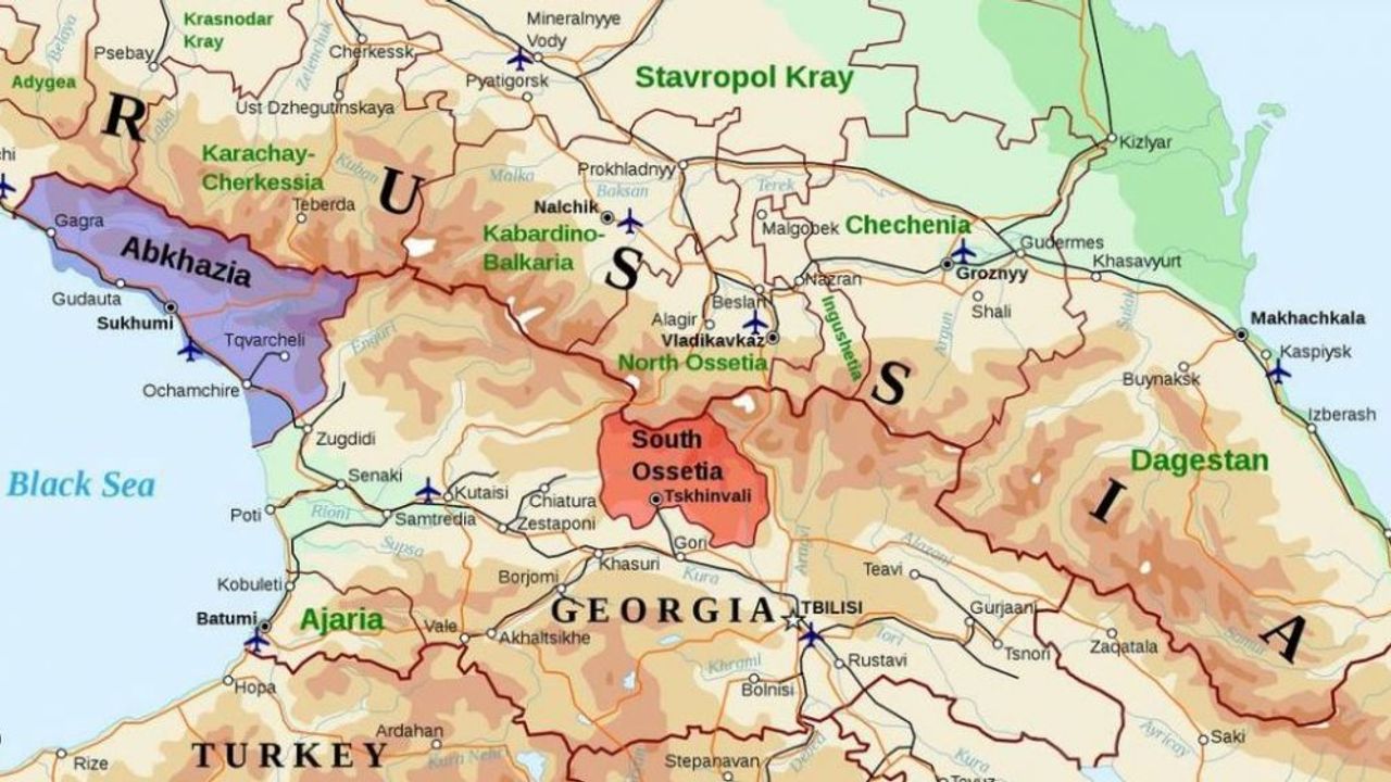 Расположение грузии на карте. Карта Грузии 2022. Политическая карта Грузии.